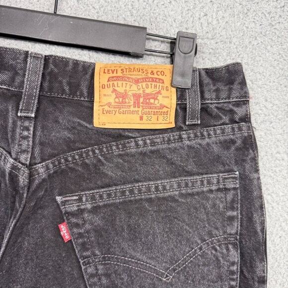 Vintage Levi's Jeans Men's 32x32 Fits 30x32 Black Relaxed Straight Faded Red Tab - Picture 8 of 11